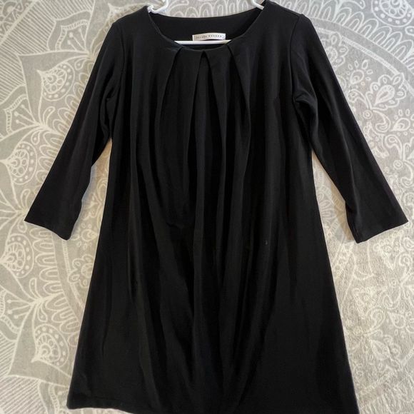 💚👗SUSANA MONACO LITTLE BLACK DRESS WOMEN SIZE M MEDIUM EUC PLEATED 0033 CASUAL - Picture 5 of 13
